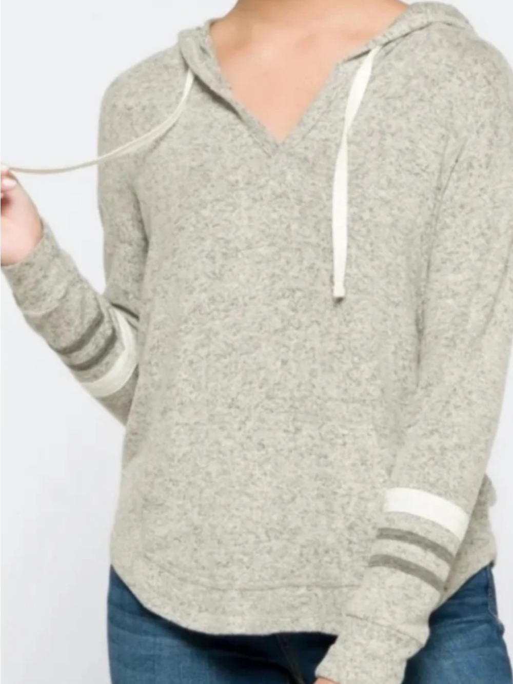 Market & Spruce Kalinin brushed knit  Hooded light  Sweatshirt 17”P2P 23”L